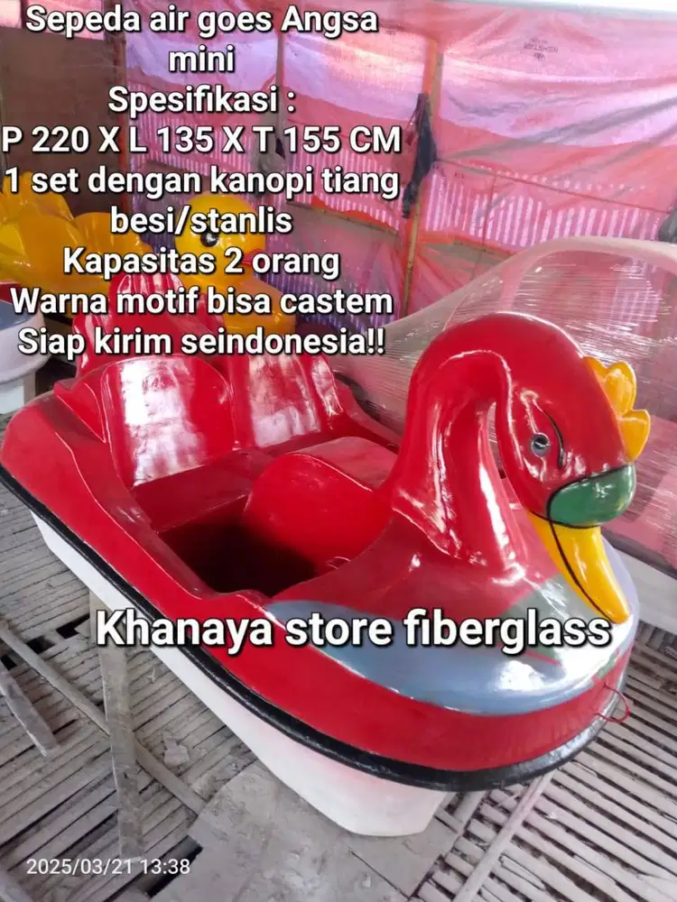perahu bebekkan fiberglass/sepeda air angsa gowes mini/bebek gowesbaru