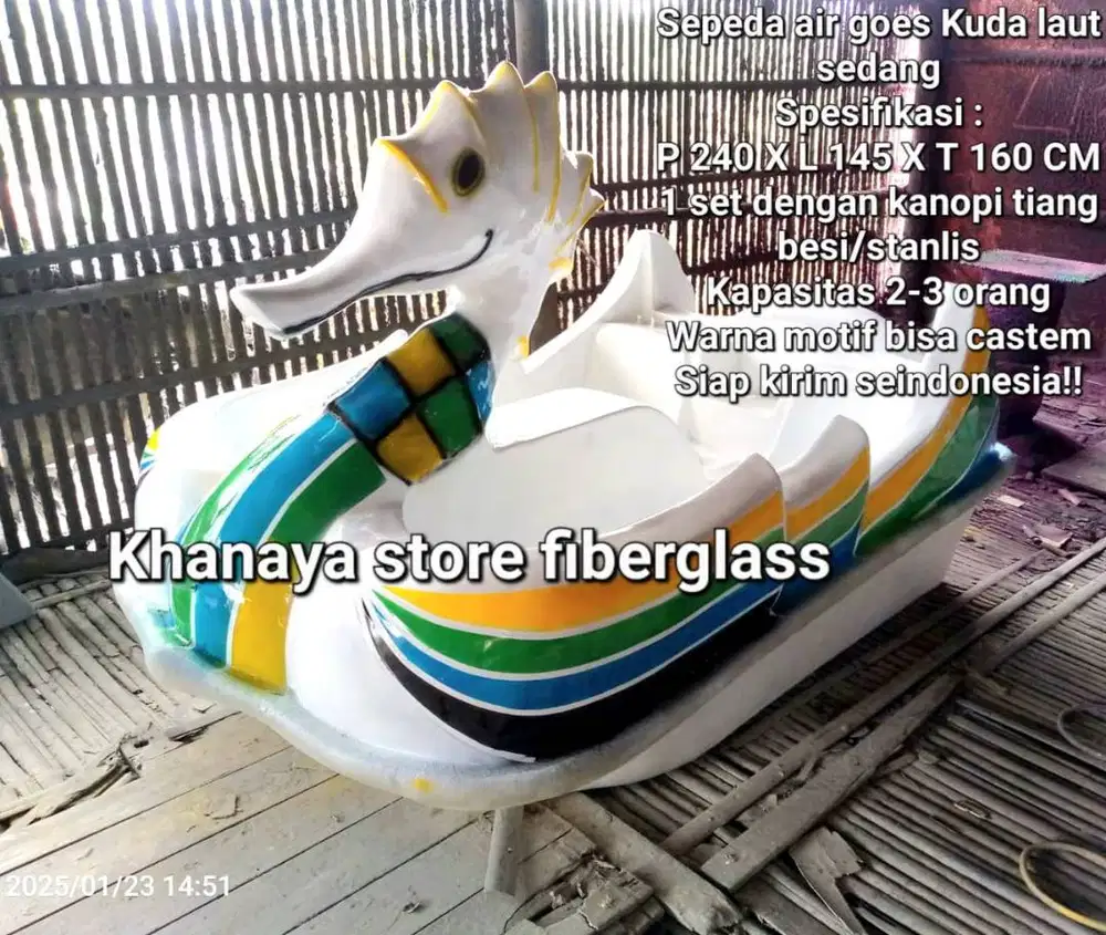 sepeda air bebek angsa gowes/perahu kuda laut sedang/perahu wisata!