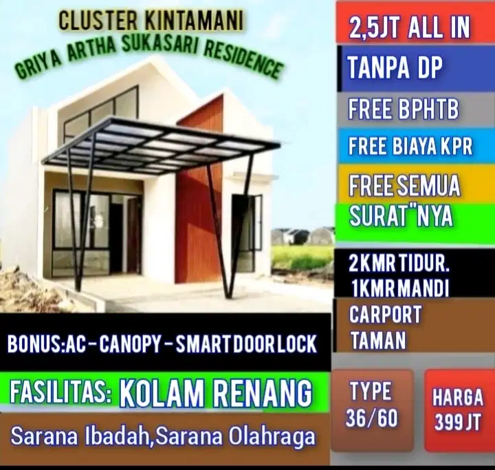 All in 2, 5jt di Cluster Kintamani Residence.