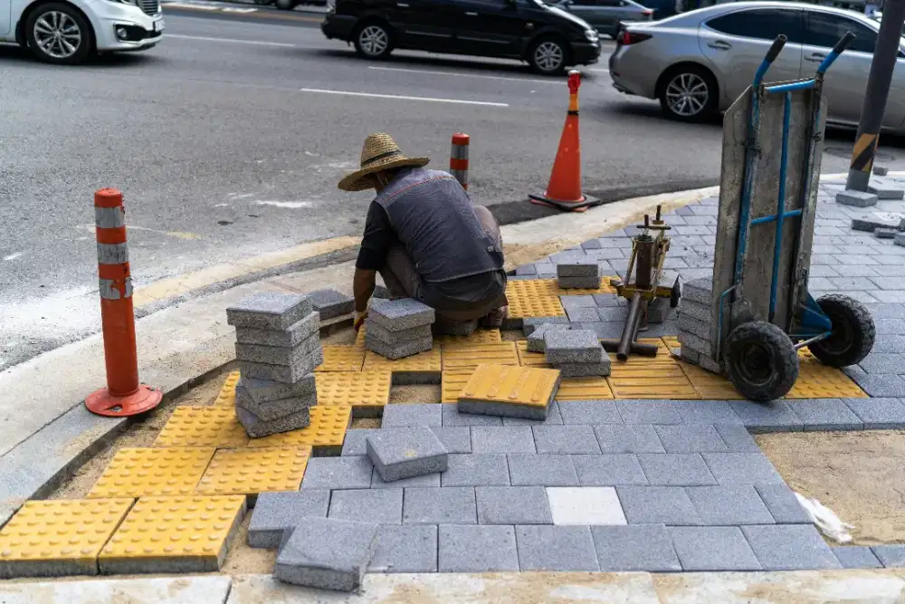 Paving block paving hotmix beton jalan pengerasan