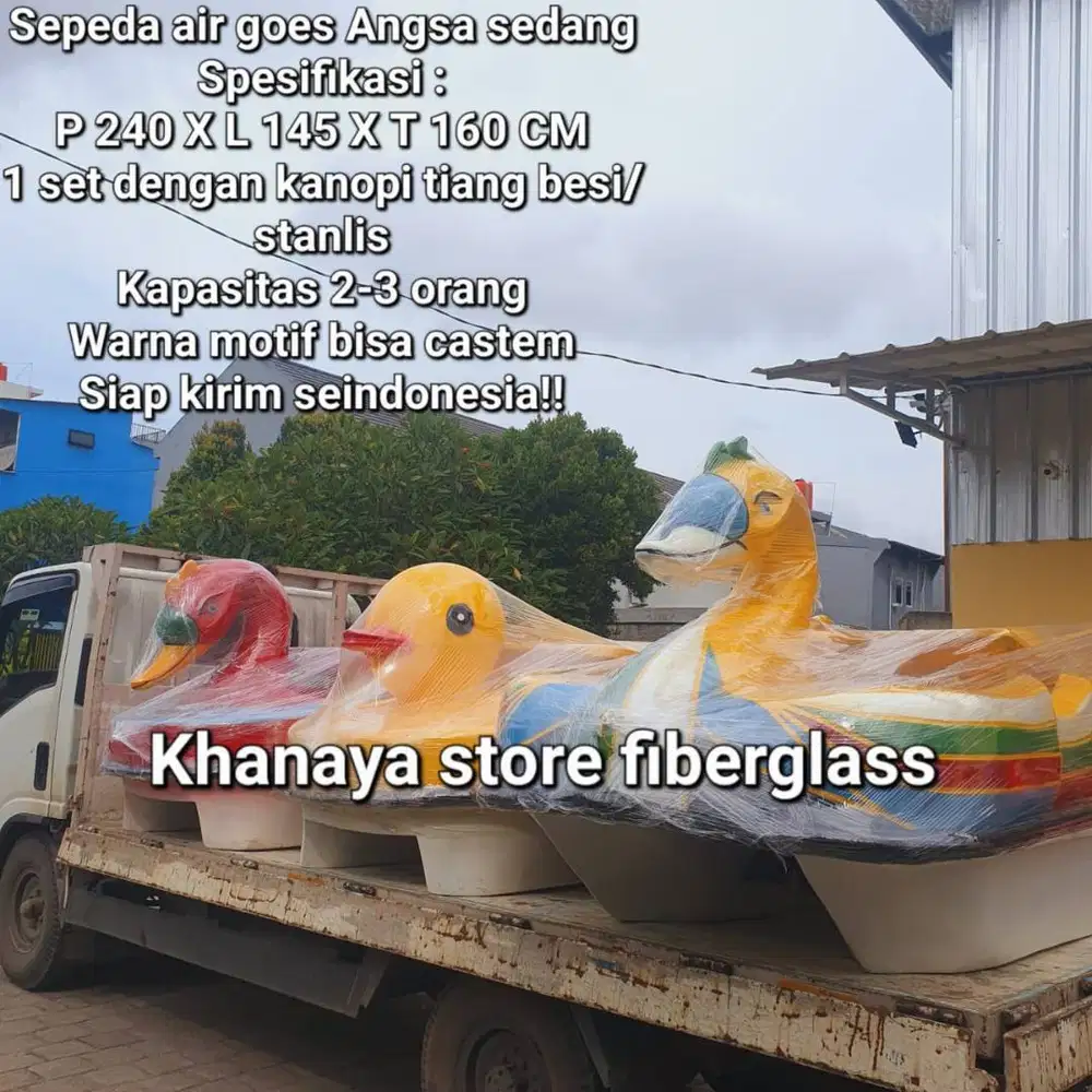 Siapkirim! sepeda air bebekkan angsa gowes,perahu bebekkan fiberglass