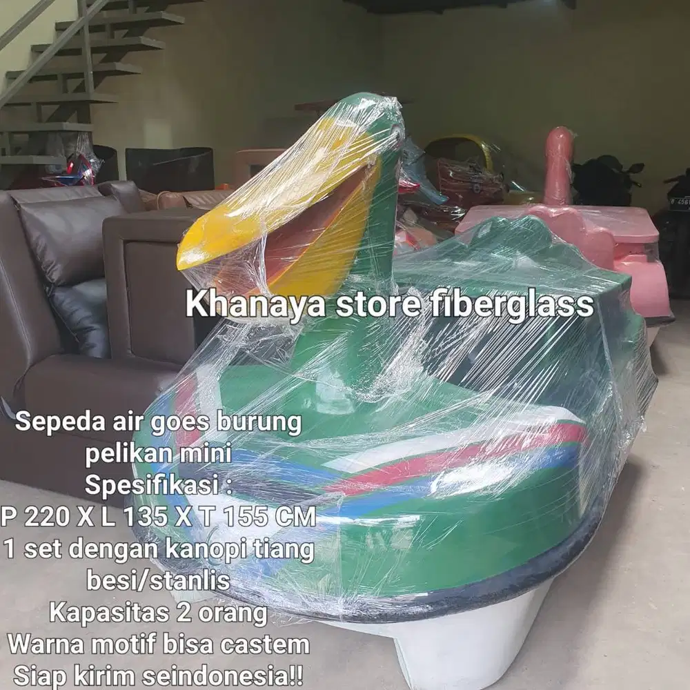 sepeda air gowes burung pelikan/perahu gowes burung pelikan/bebek goes