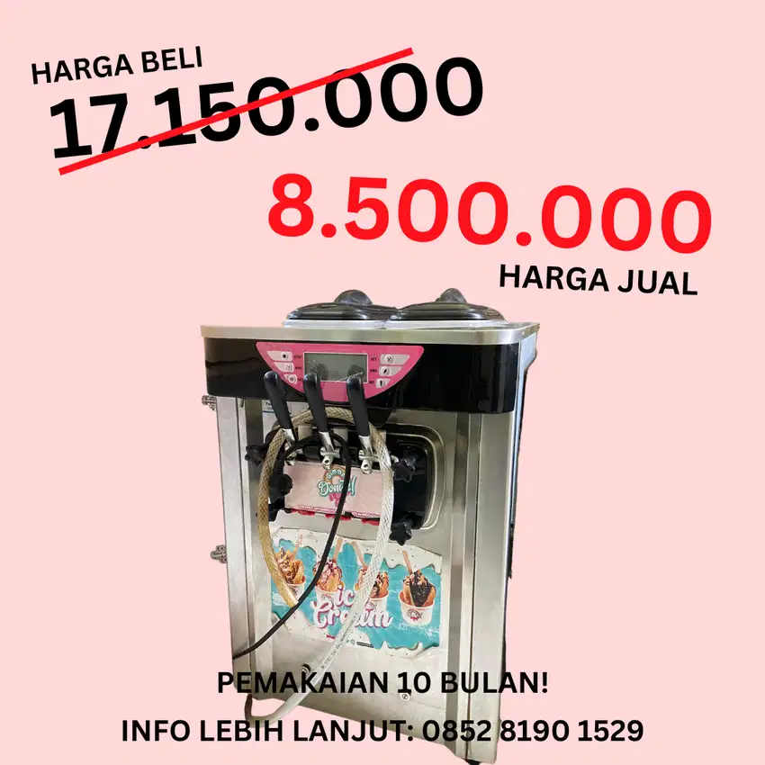 Tomori Soft Ice Cream Machine TIM-318GSC GS Uncoated Stainless Steel