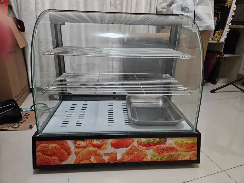 Dijual Display Showcase Penghangat Makanan (2 Pintu)