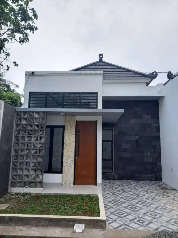 Rumah Dijual 1 Lantai Berkonsep Bali Dekat LRT Podomoro Cimanggis