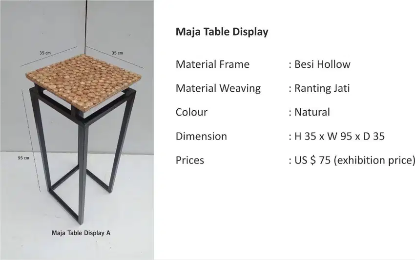 Maja Table Display, kondisi 99%