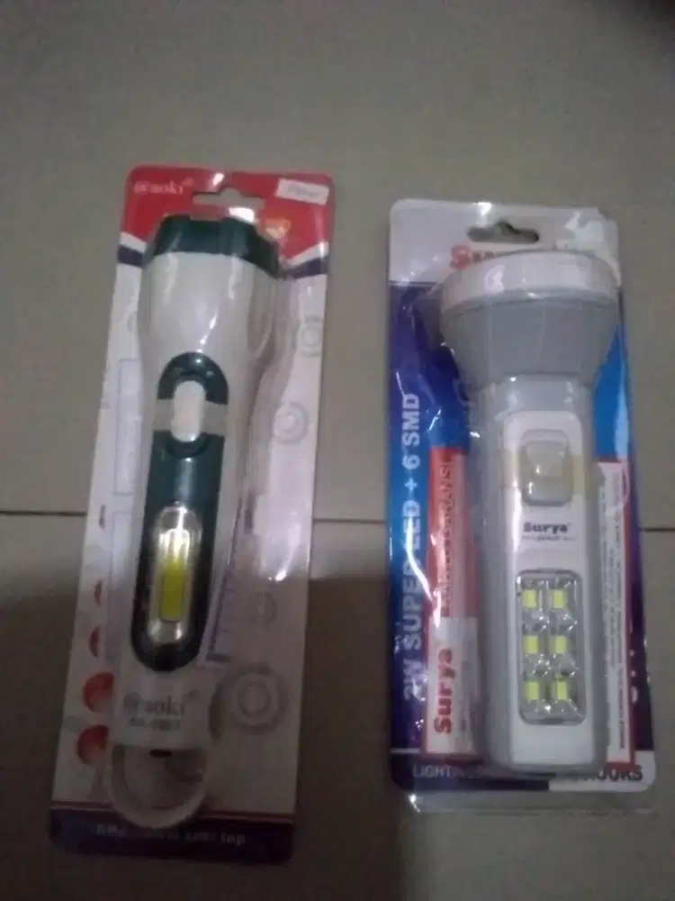 Senter LED  merk SURYA dan @aoki