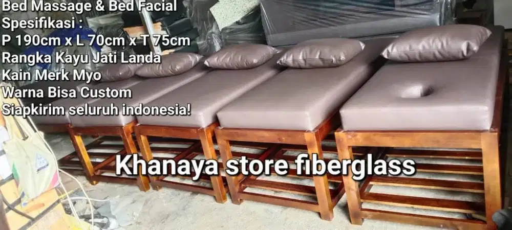 Bed Spa kayu jati/Meja pijat refleksi/ Meja Massage kayu jati asli/Bed