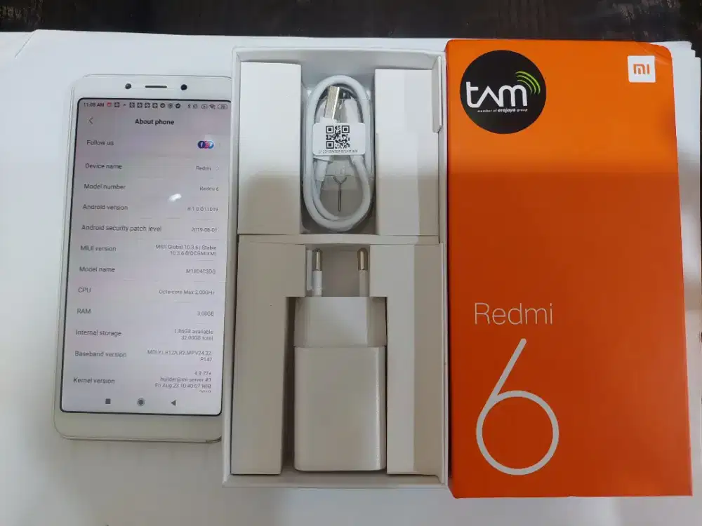 Xiaomi Redmi 6 3/32GB Ex Garansi TAM Resmi Full Set