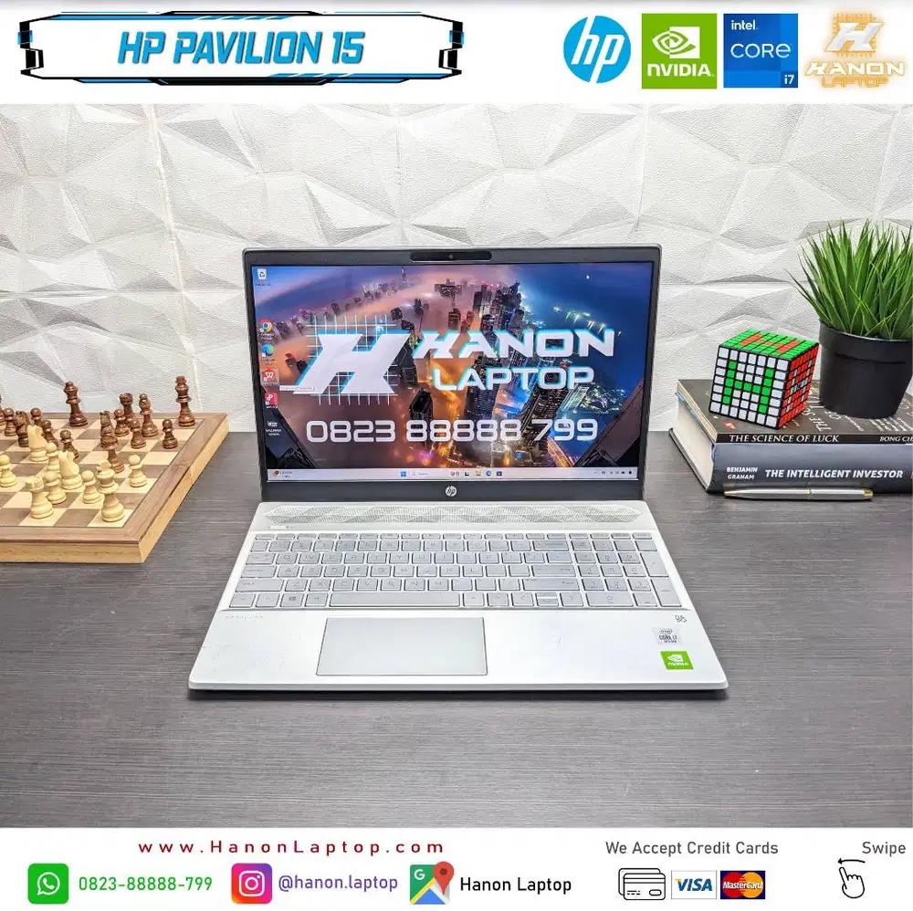 Laptop HP Pavilion 15 i7 Gen10, MX250 4GB, RAM 16GB, SSD 512GB Mulus!