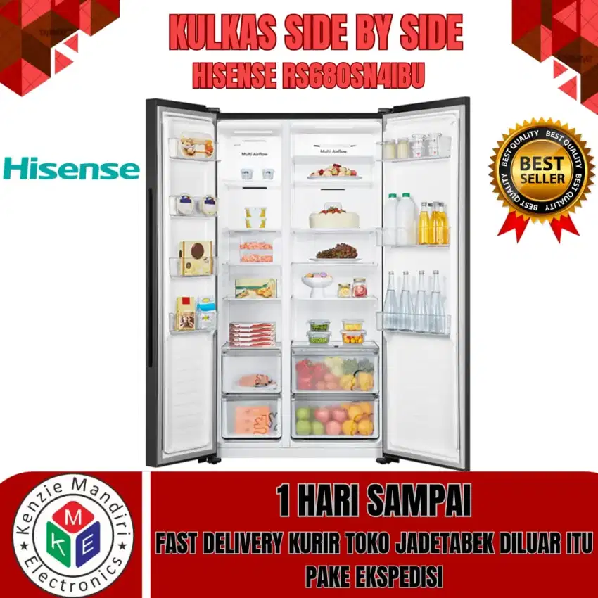 Kulkas Hisense side by side