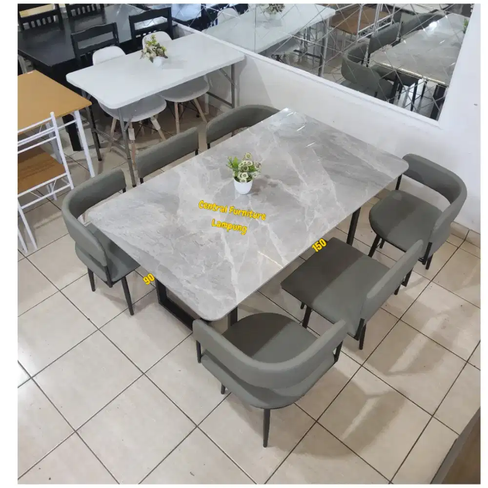 Meja Makan 909 -B Marmer Grey
