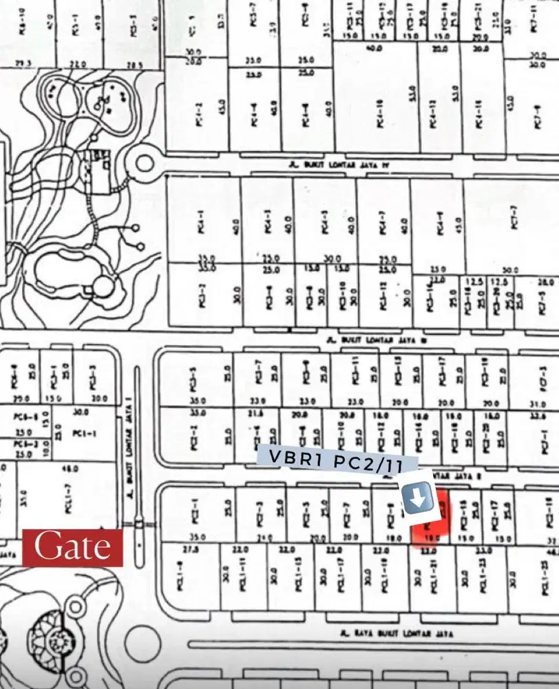 Dijual Tanah Kavling Pakuwon Indah Villa Bukit Regency Siap Bangun