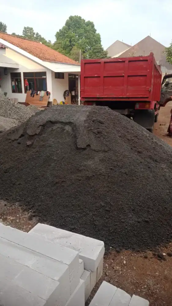 Batu sirtu sirdam basecourse belah kali Pasir cor bangka pasang