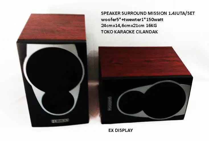 SPEAKER SURROUND DAN CENTER MISSION  speaker surround rear satelite