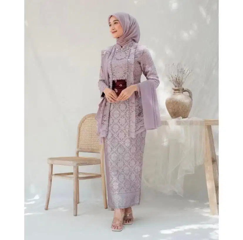 Set kebaya kutubaru modern wisuda lamaran kondangan