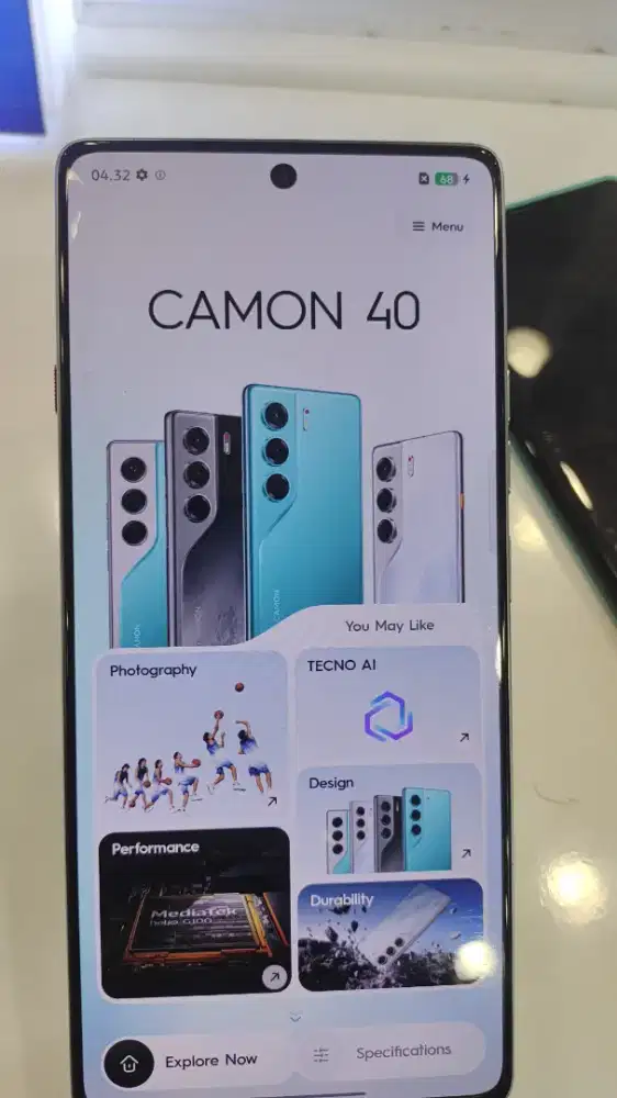Tecno Camon 4O new ram16gb/128gb bisa dikredit hnya KTP aja..