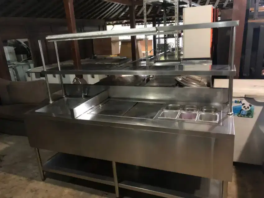 icebin station upper shelf 6 food pan, lubang sink, icebin, uppershelf