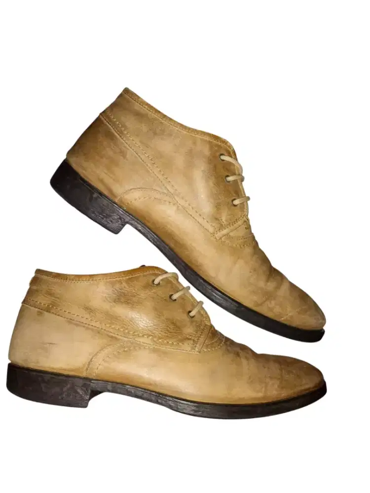 Sepatu kulit prelov branded John Varvatos Original sol Vibram size 44