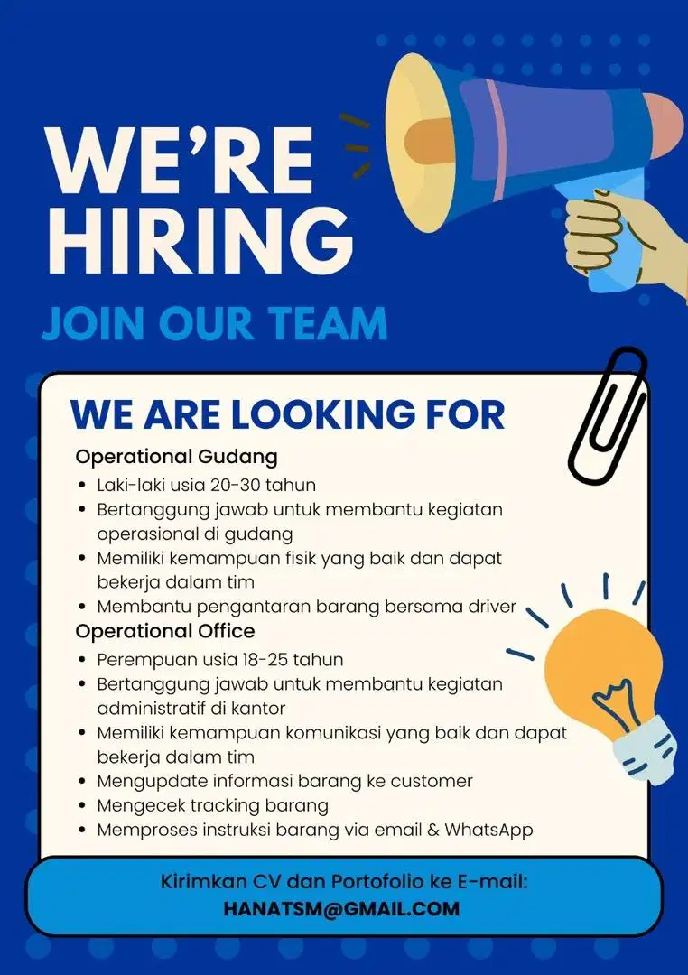 Dicri operational utk Gudang san kantor
