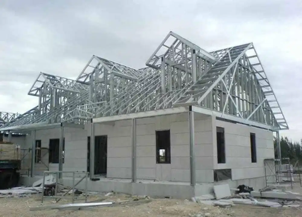 rangka atap baja ringan murah terpasang