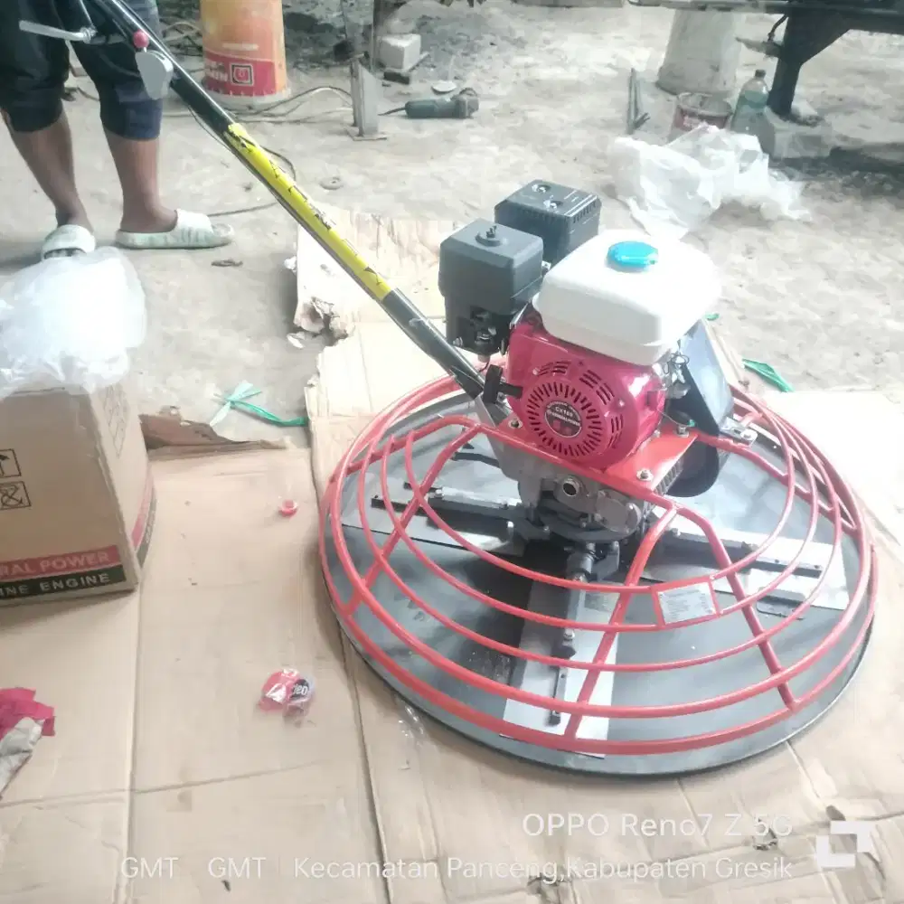 Mesin trowel cor lantai komplit diesel siap pakai