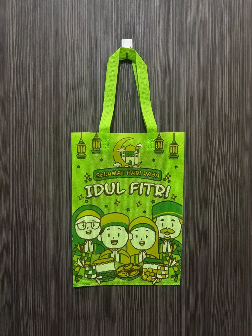 Lipat Samping Spunbond 25x35x8| Tas Souvenir Idul Fitri Hajatan Parcel