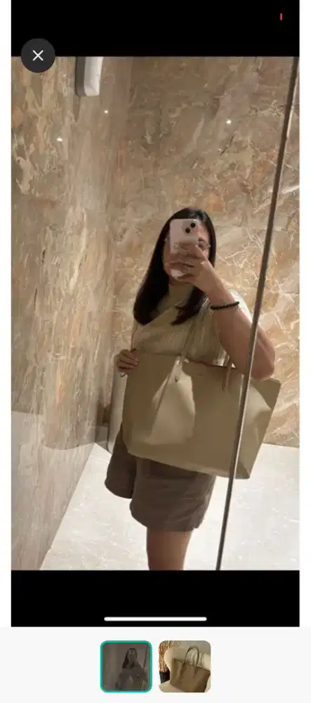 Tote Bag Lacoste Cream original