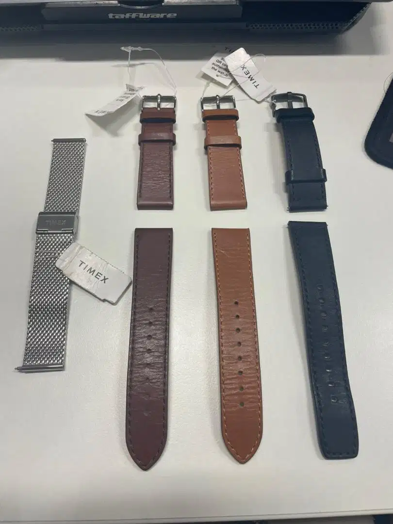 Strap Jam Timex Original Copotan Stainless Mesh Kulit 22 dan 20mm