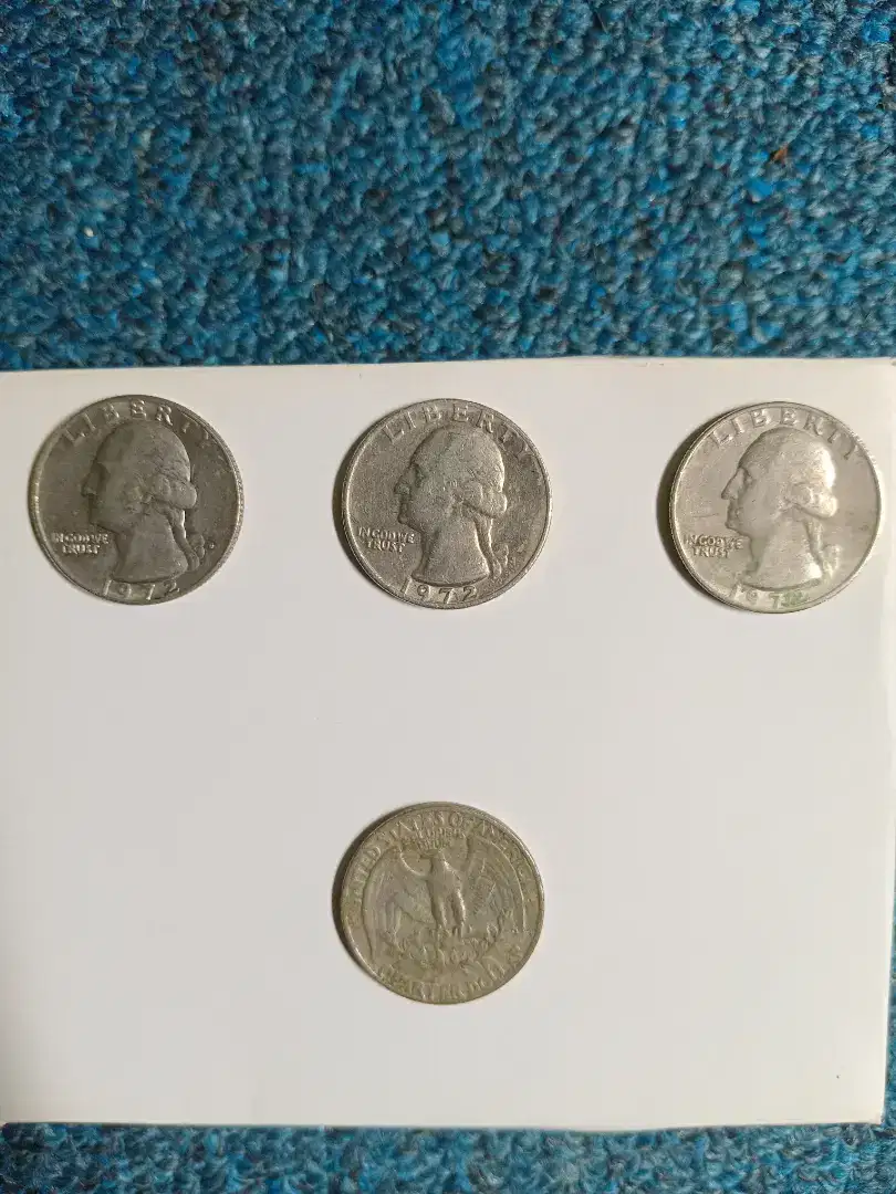Dijual uang koin quarter dollar tahun 1972