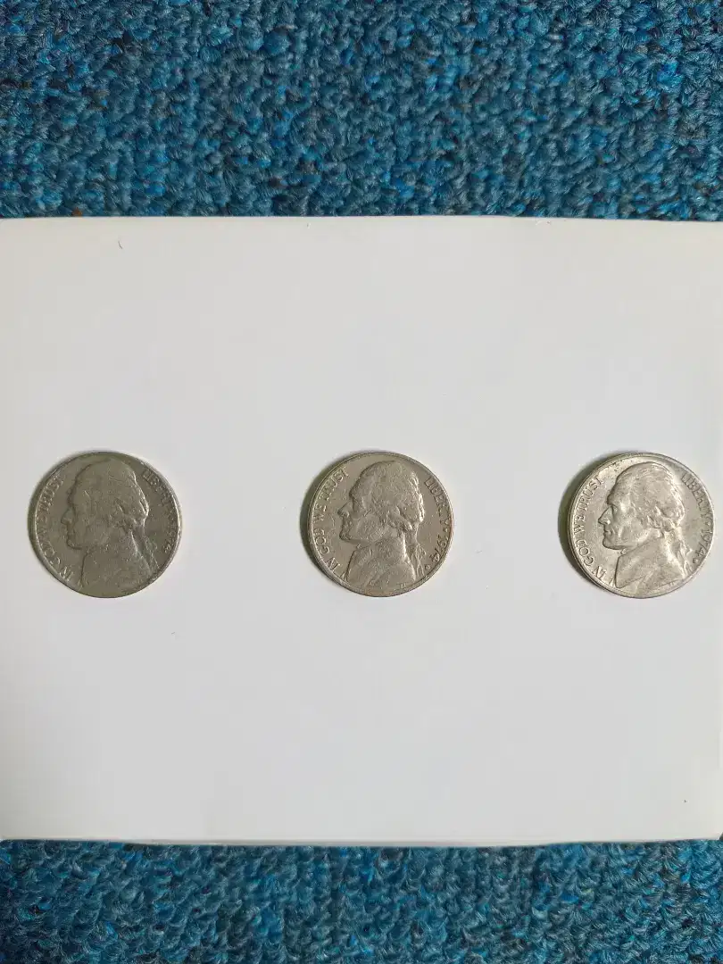 Dijual uang koin five cents tahun 1974