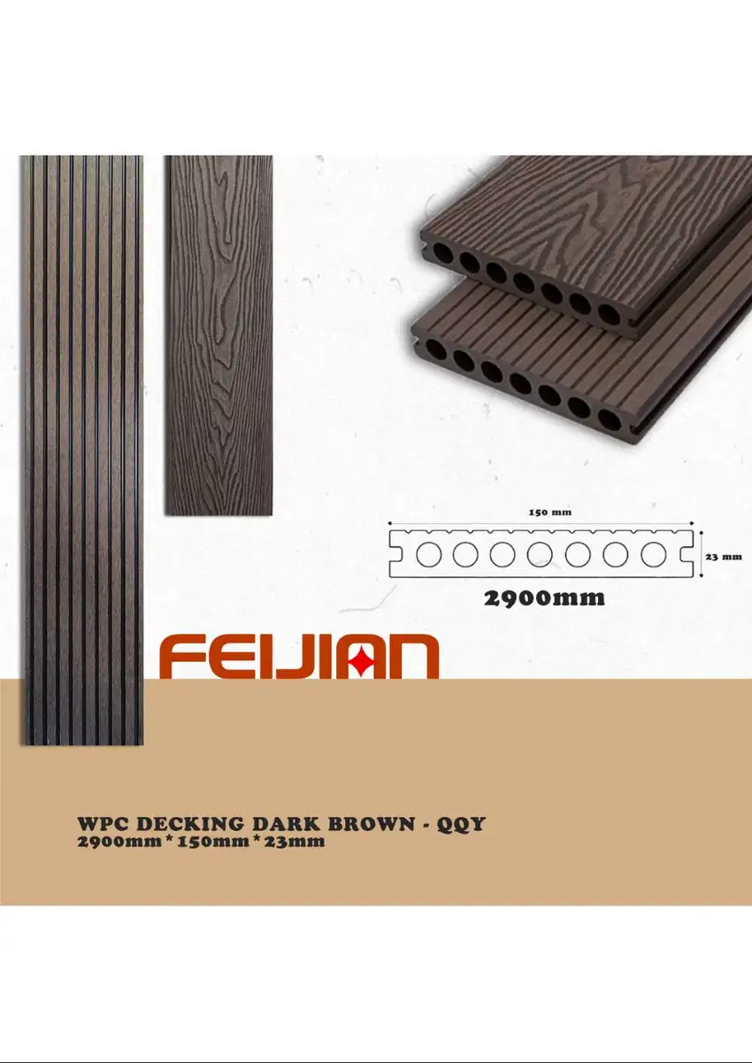 DECKING WPC TIPE OQY OUTDOOR & INDOOR / TEAK
