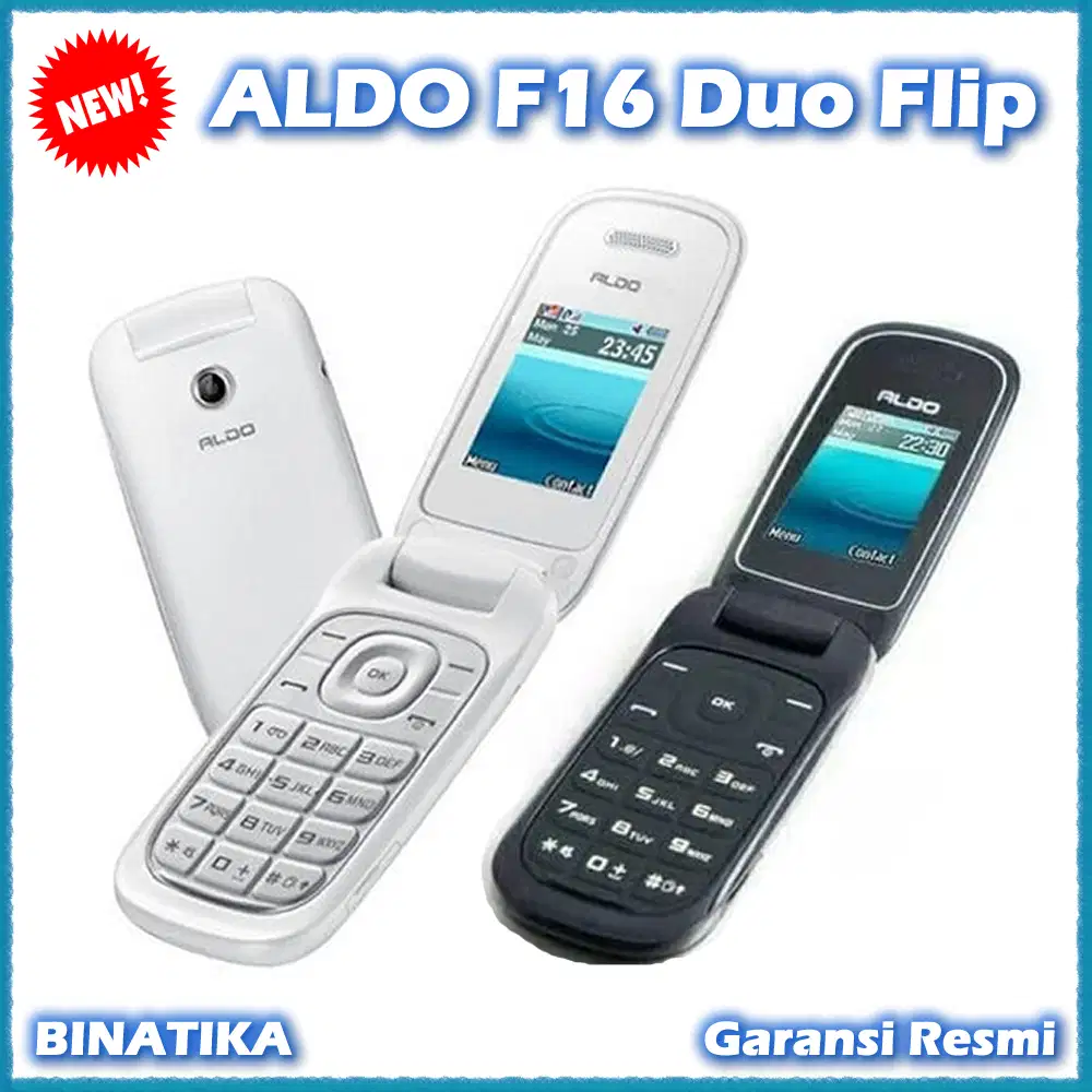 Baru - ALDO F16 Duo Flip HP Lipat Dual SIM Camera Baru Garansi Resmi