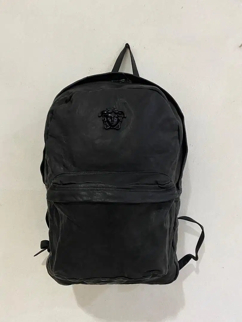 Backpack versace meduza black leather jumbo good quality