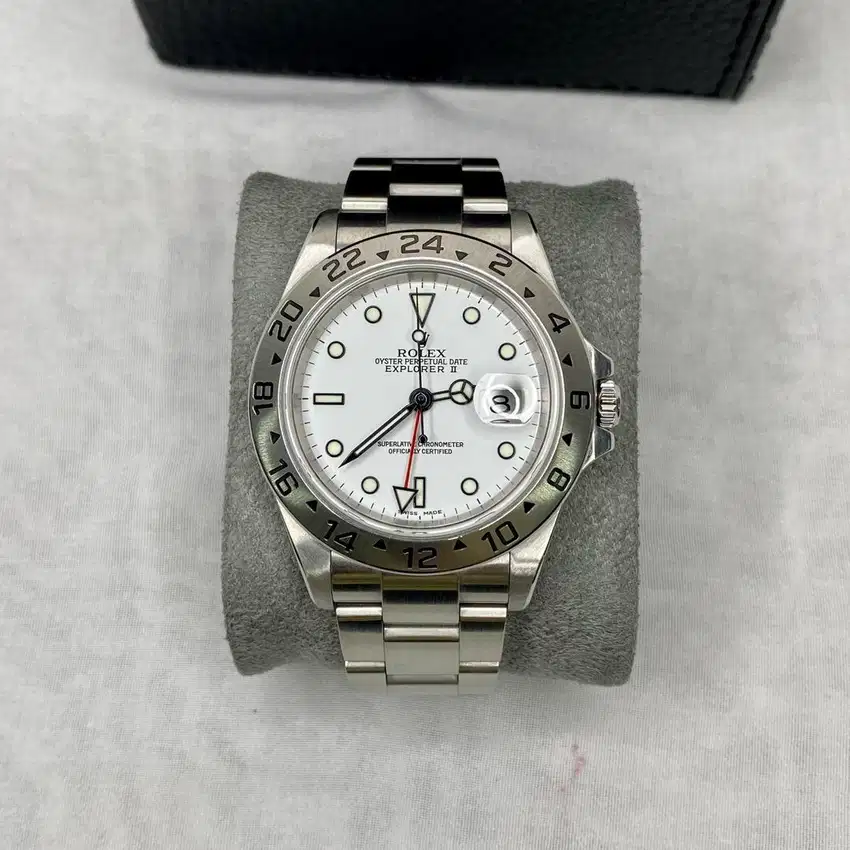 Rolex Explorer II 40mm Polar 16570 GMT Date Serial F (2005) Watch Only