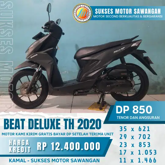 bayar dp setelah terima unit BEAT DELUXE TH 2020 syarat ktp dan kk