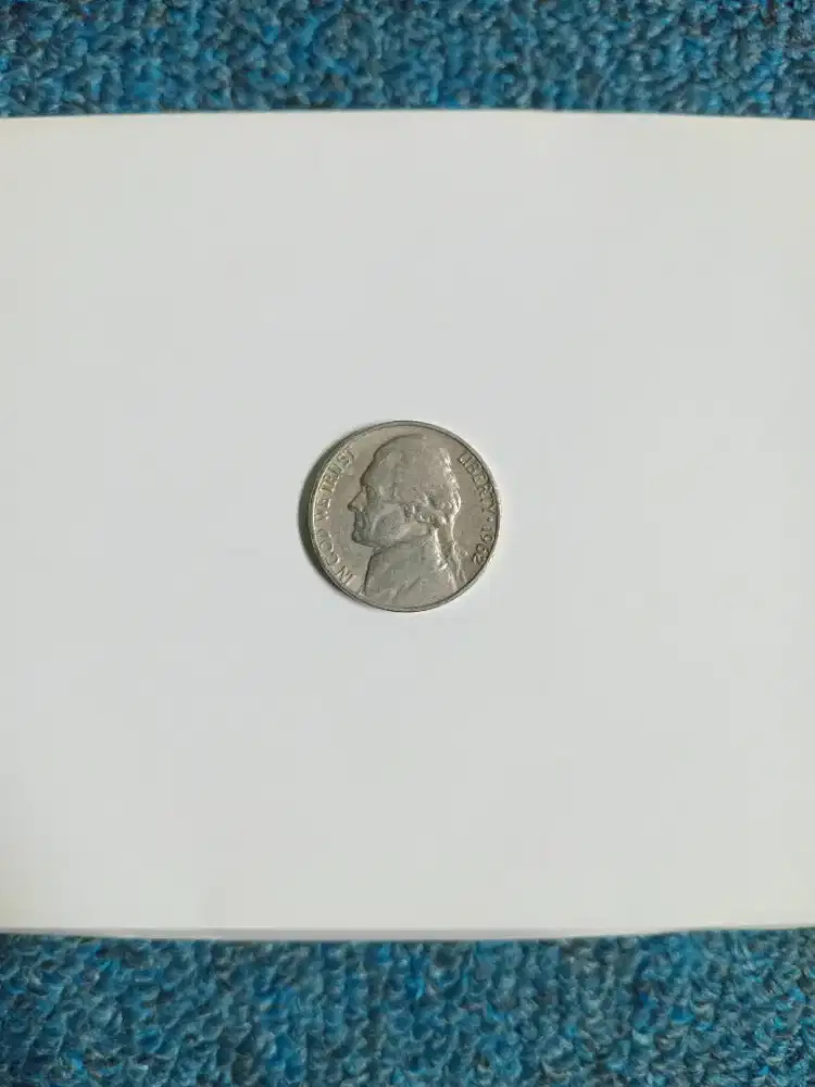 Dijual uang koin five cents tahun 1962