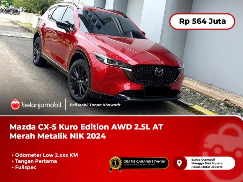 [ LOW KM 2RB ] Mazda CX5 CX 5 Kuro Edition AWD 2.5L AT Merah 2024 2025