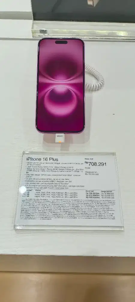 (Baru) Iphone 16 Plus 128GB Garansi Resmi Ibox
