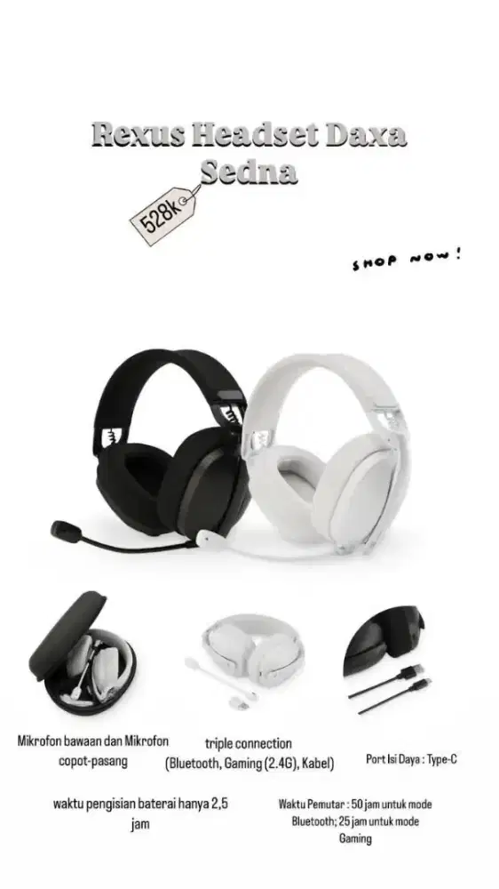 Headphone gaming rexus SEDNA
