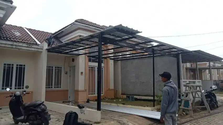 Kanopi baja ringan spandek polos spandek pasir se-jabodetabek