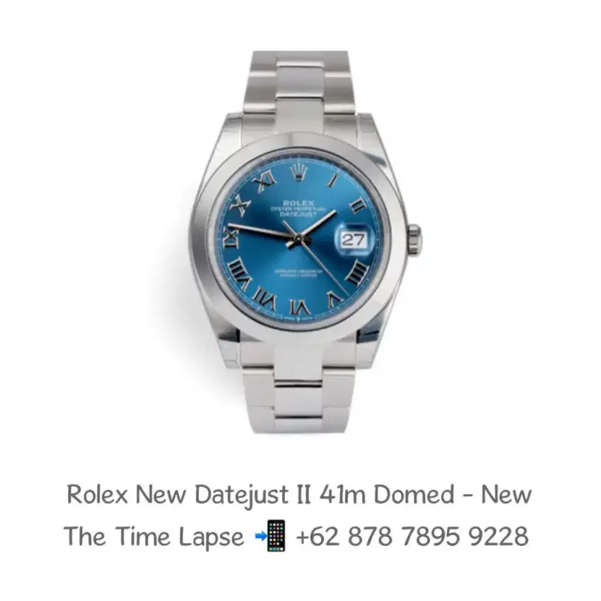 Rolex Datejust II 41m, Roman Index Blue Dial Domed Bezel Oyster