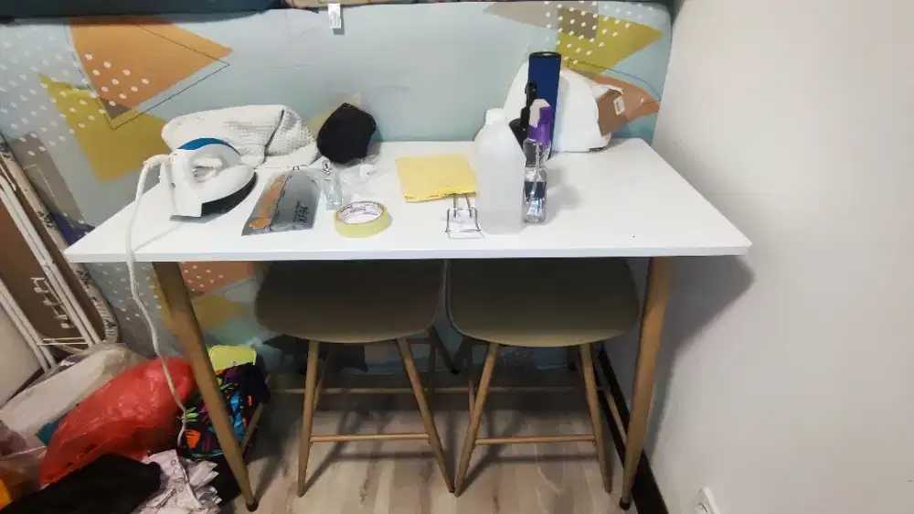 Informa Meja bar & 2 stool / kursi