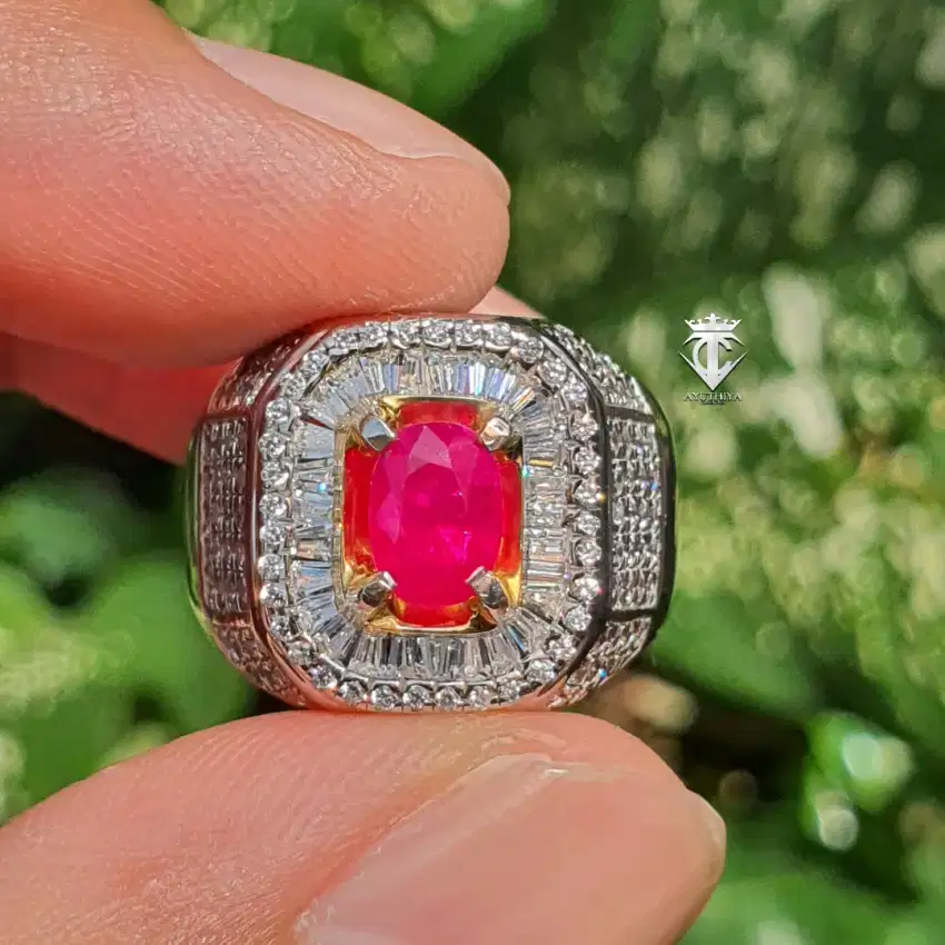 Batu Natural HQ Crystal RED Ruby Burma Myanmar 1.04 Ct AGL Sertifikat