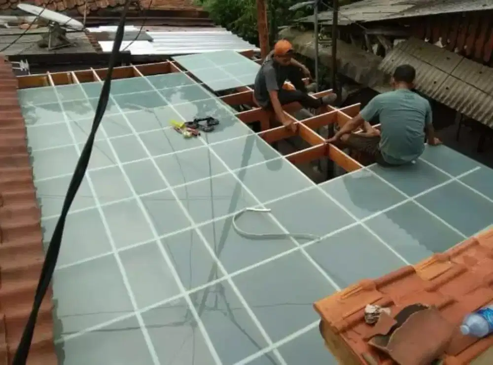Kanopi kaca akrilik solarfet dll