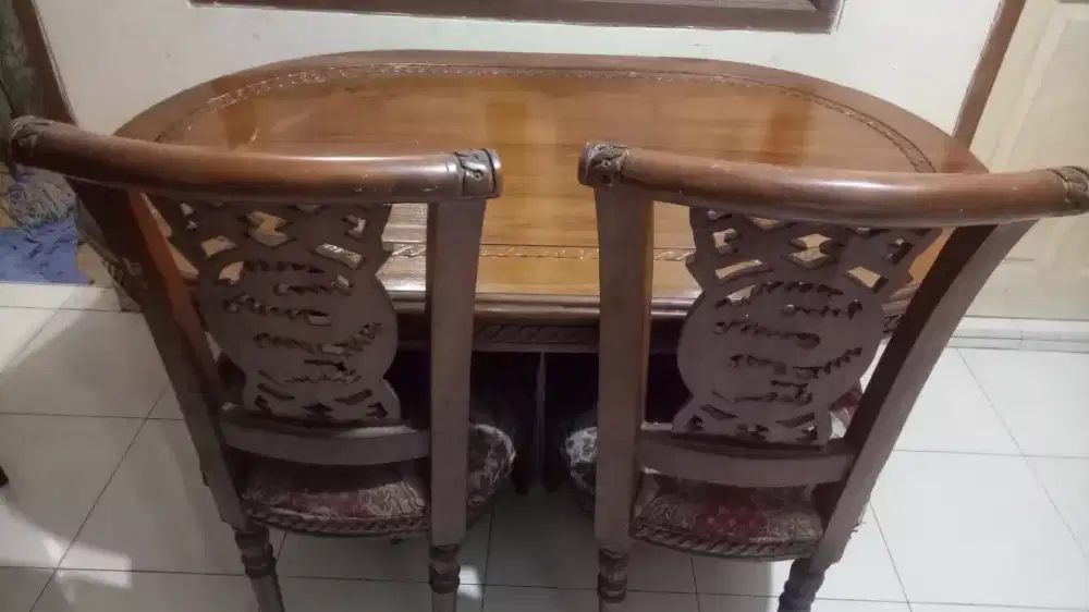 Jual Meja Makan Jati Ukir Kokoh