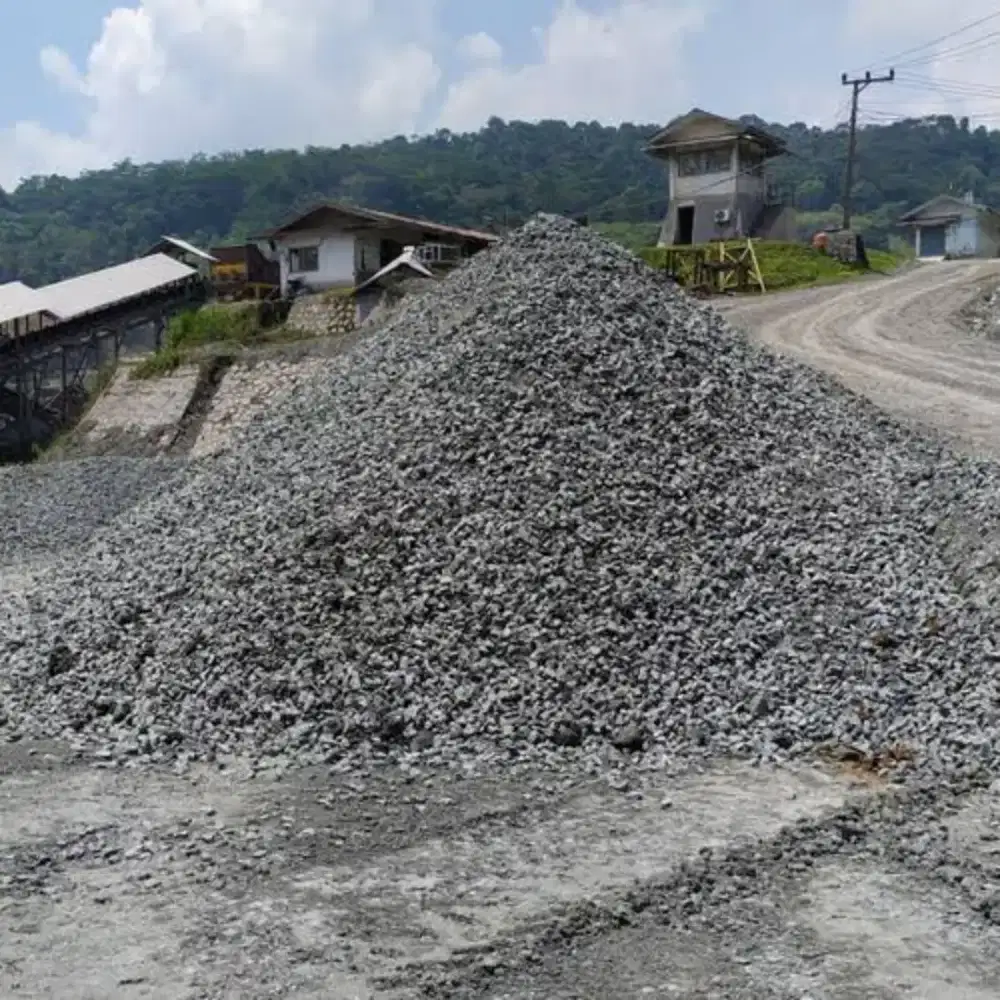 Batu Kali Belah sirtu sirdam Basecourse limestone Pasir cor bangka