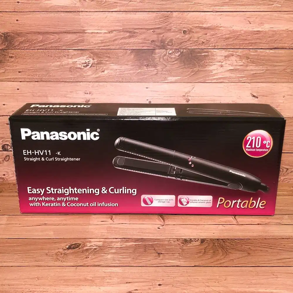 Catokan Rambut Panasonic Keratin & Coconut Oil Straightener HV11