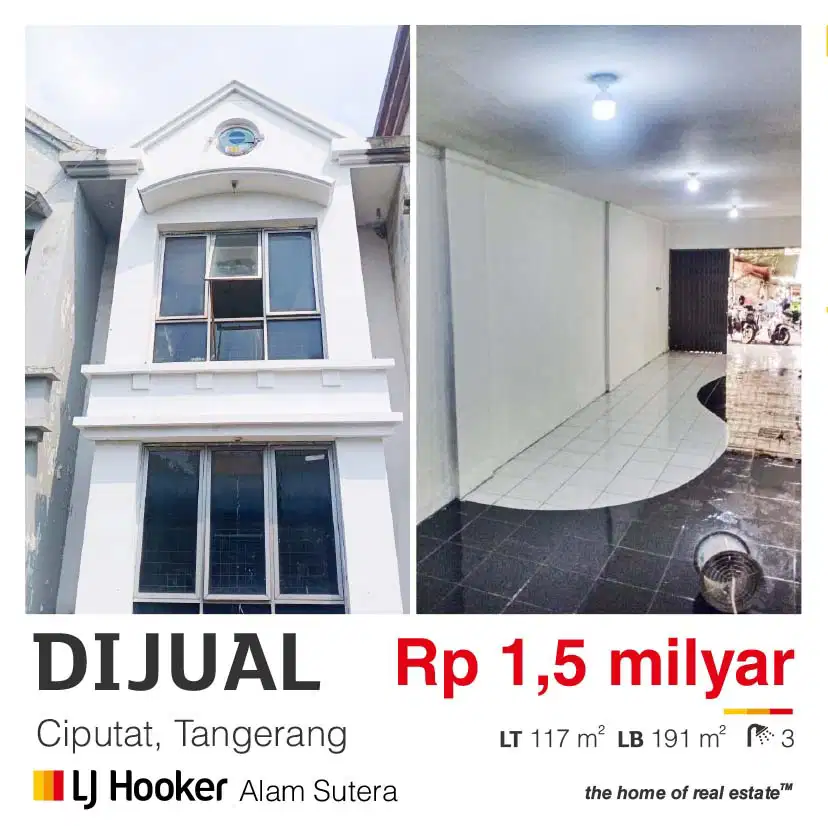 ( Yoy ) Ruko Ciputat, Tangerang. Dekat RS sari asih ciputat