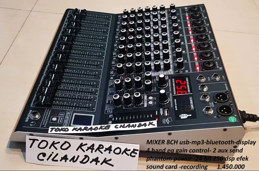 mixer 8ch bluetooth efek digital 256dsp